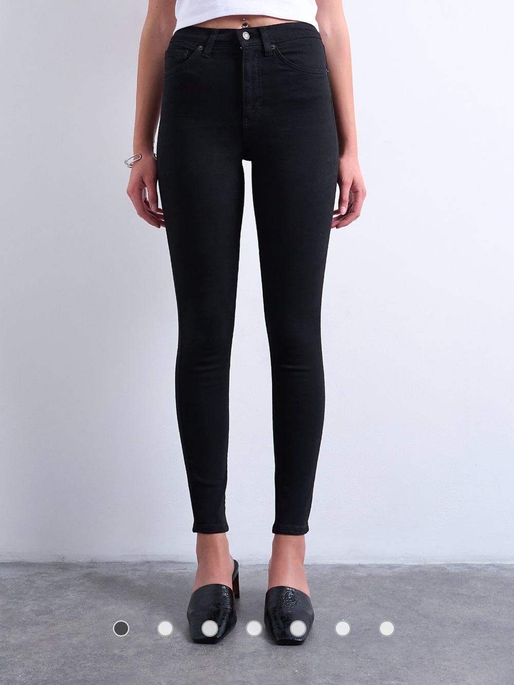 Topshop Jet Black High-Rise Skinny Jeans